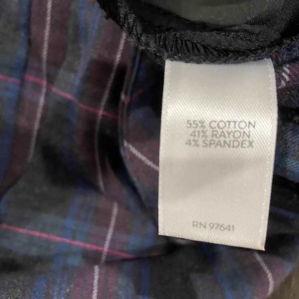 J. Jill Bi-Stretch Premium Plaid Pull Up/On Pants Size 6 - Picture 8 of 9